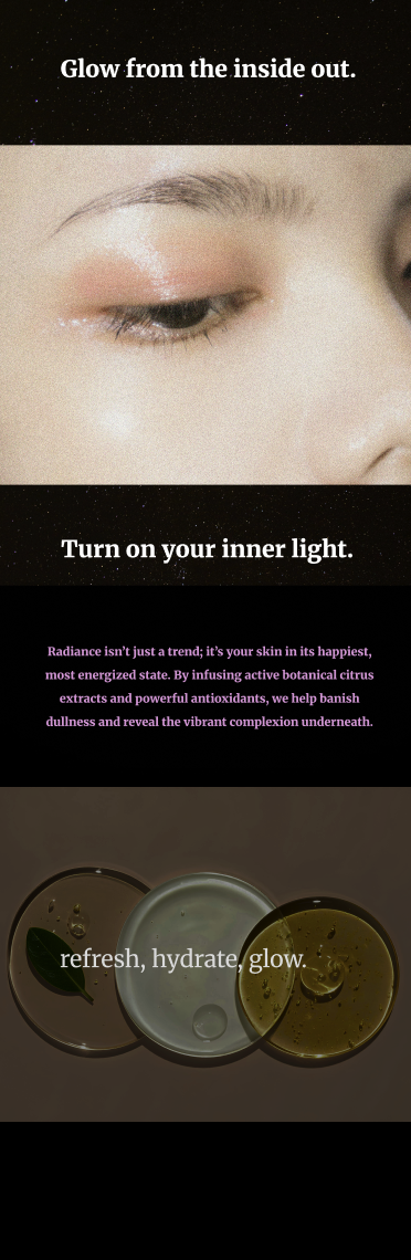 Skincare Campaign - Turn On Your Inner Light Editorial Layout